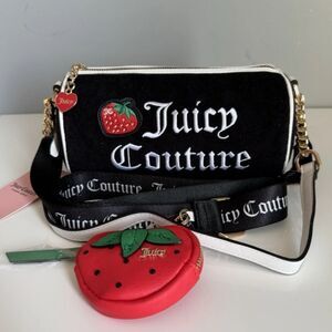 NEW Juicy Couture Barrel Strawberry Handbag